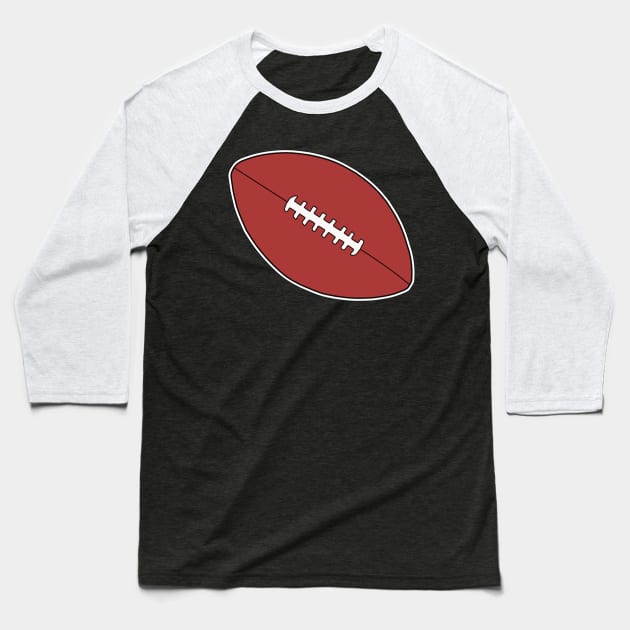 American Football Sticker Style Design Baseball T-Shirt by aaallsmiles